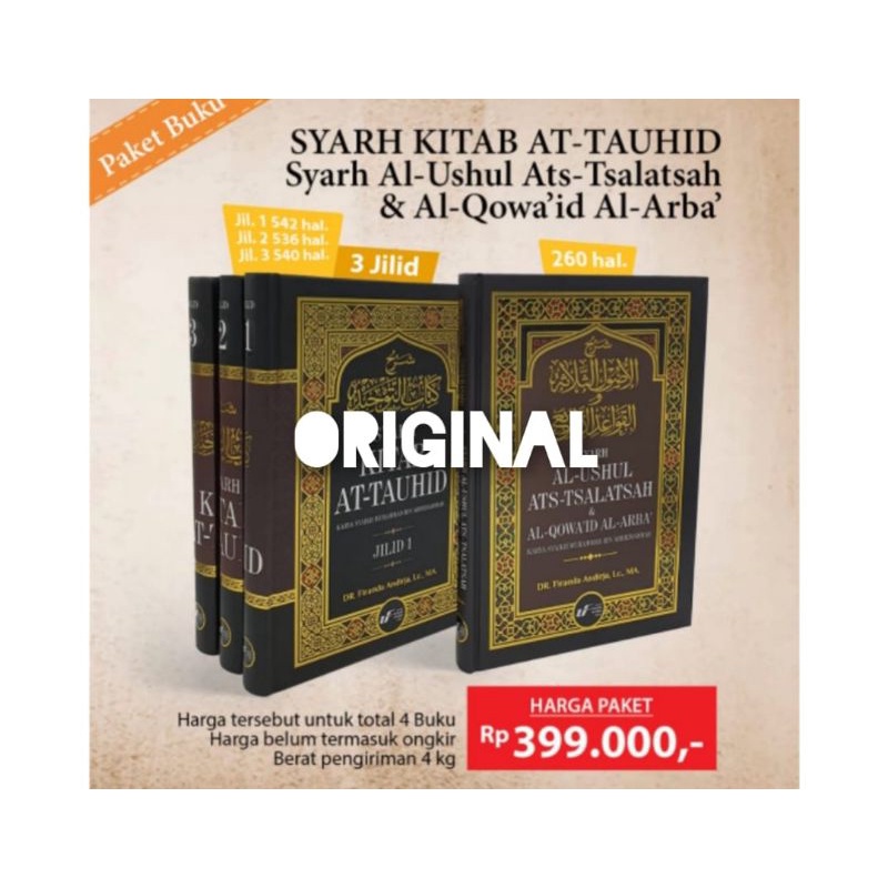 Paket Syarah Kitab At Tauhid Al Ushul Ats Tsalatsah Al Qawaid Al Arba - Firanda