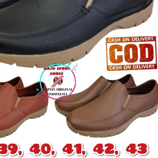 SEPATU PANTOFEL KARET PRIA ORIGINAL ATT AWK 578 / SEPATU KARET ATT - Cokelat, 41