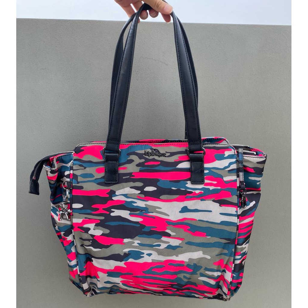 Tas Pundak Kipling Julienne Original Cameo Army Abu Tote Besar JALAN KULIAH KERJA NEW NORMAL ROOMY