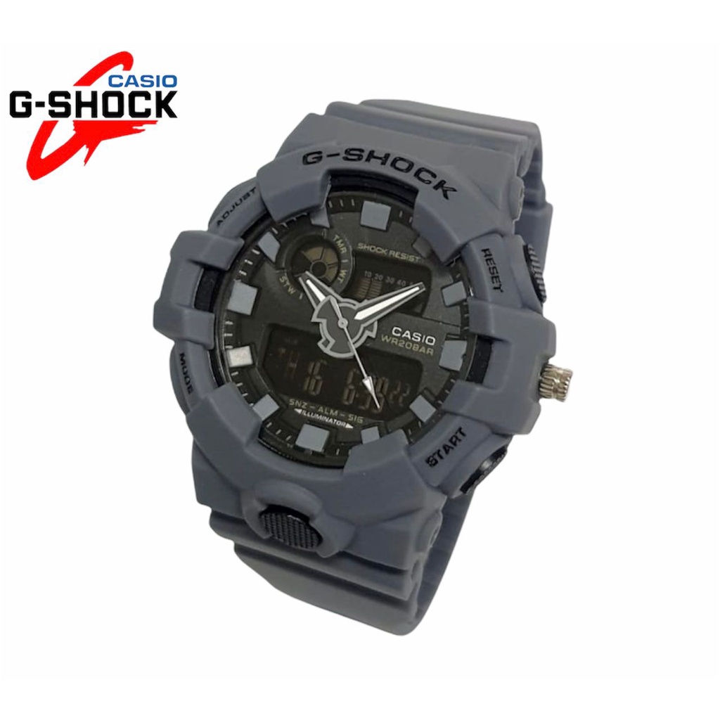 TERLARIS ! Jam Tangan Pria Sport G-Shock Casio GA-700 Strap Rubber Dualtime Anti Air