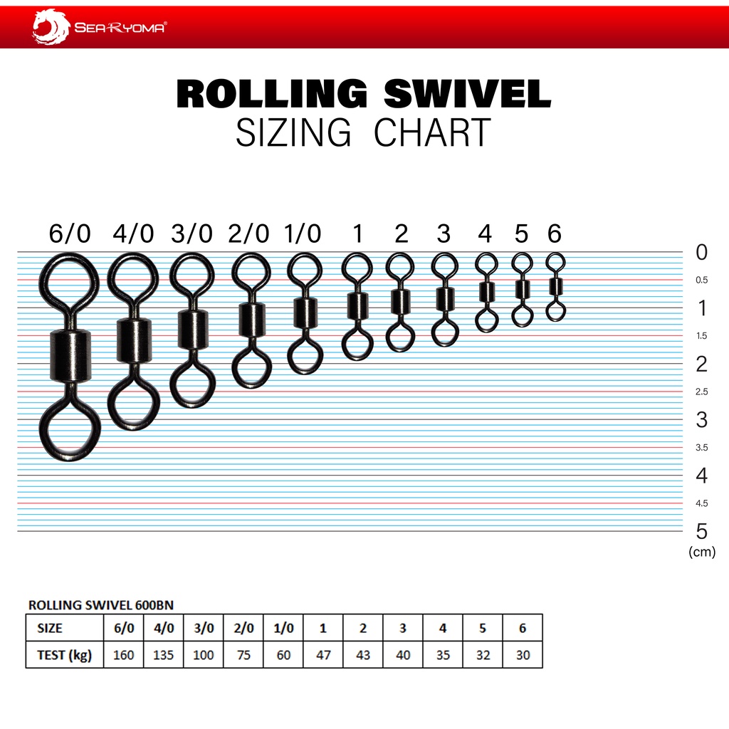 Kili Kili Rolling merk Searyoma / Rolling Swivel 600B / 600BN - uk Kecil - Kili Kili FULL TEMBAGA AN