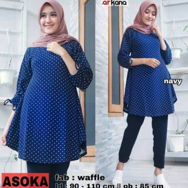 Asoka blouse Bahan Viber LD 100-110