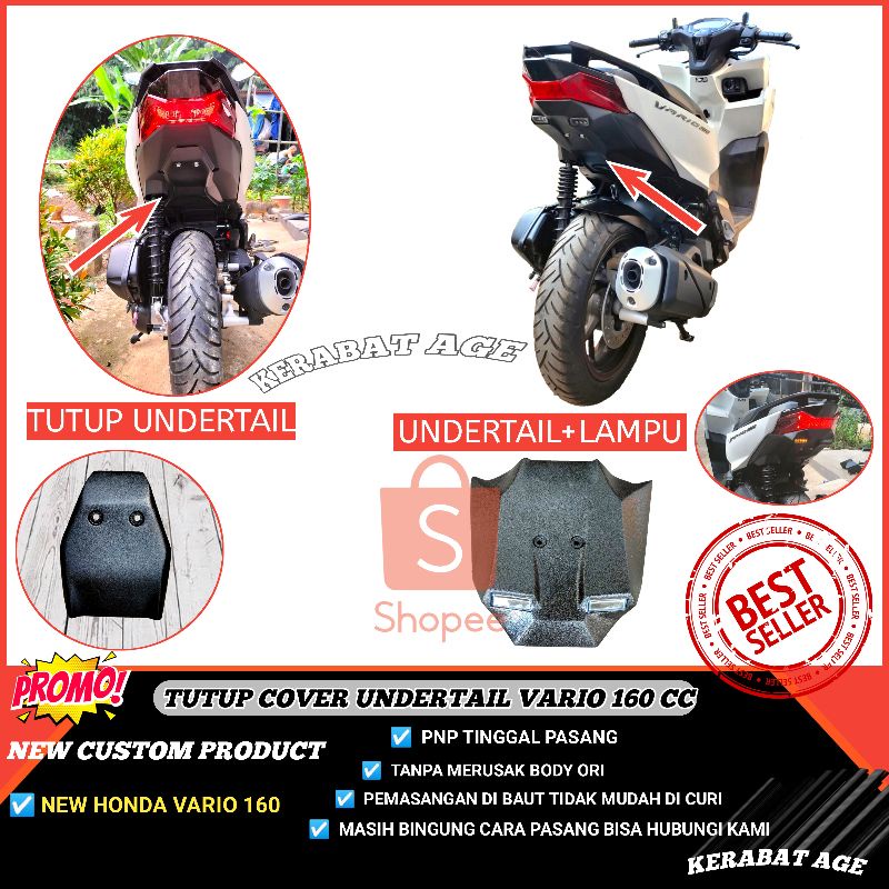 Cover Tutup Undertail Vario 160 125 150 Led New Aksesoris Custom