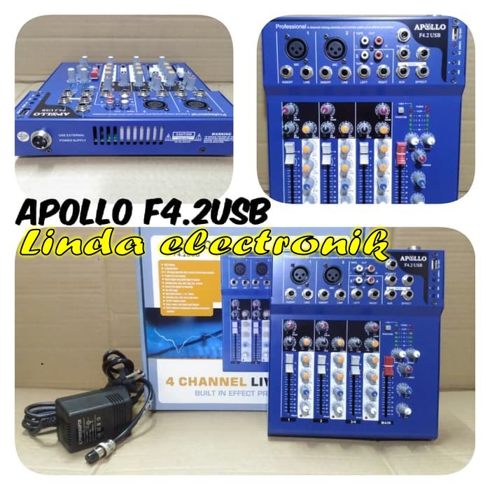 mixer apollo f4 2usb 4channel apollo f42usb