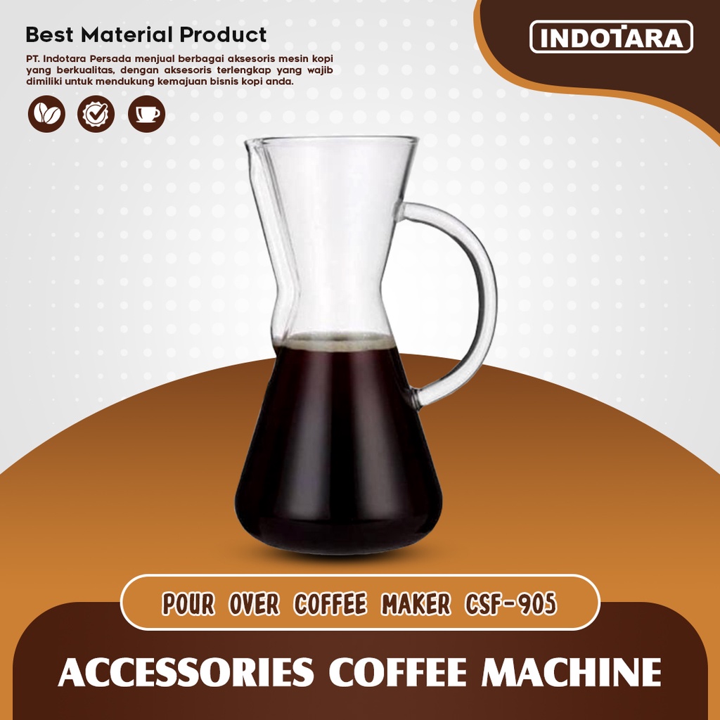 Server V60 Glass Pour Over Coffee Maker - CSF905