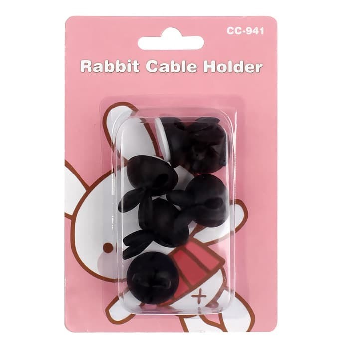 Penjepit Kabel lucu bentuk Rabbit/Klip Kabel multifungsi