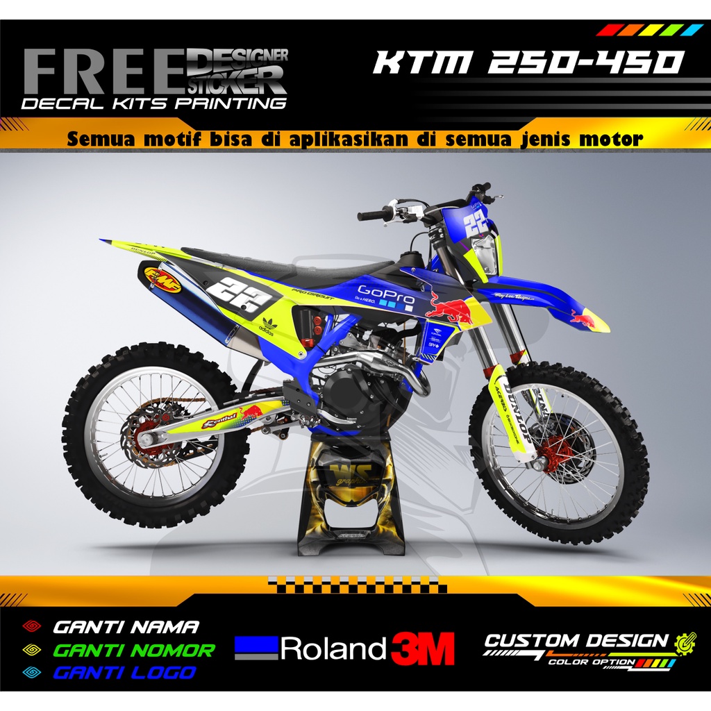 Sticker Decal motor KTM 250-450 2017-2022