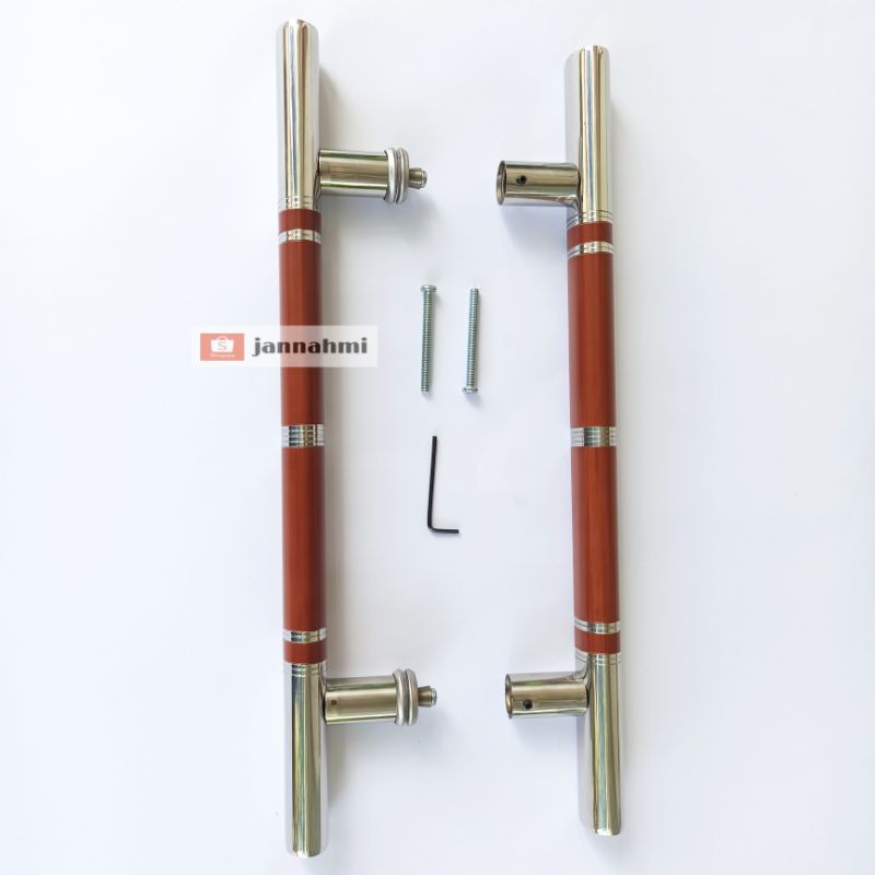 handle pintu oval baut tembus 45cm