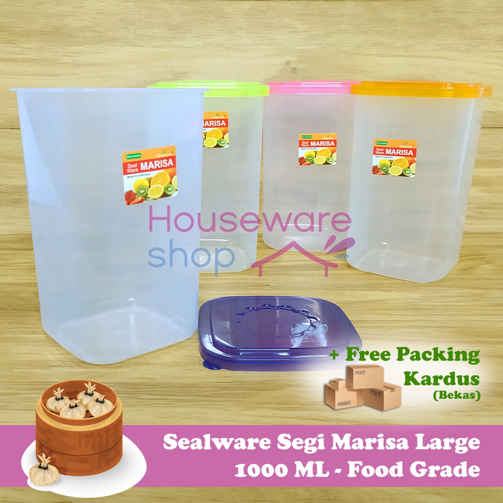 Jual Toples Kotak Sealware Segi Marisa Serbaguna 1000 Ml Shopee Indonesia 4791