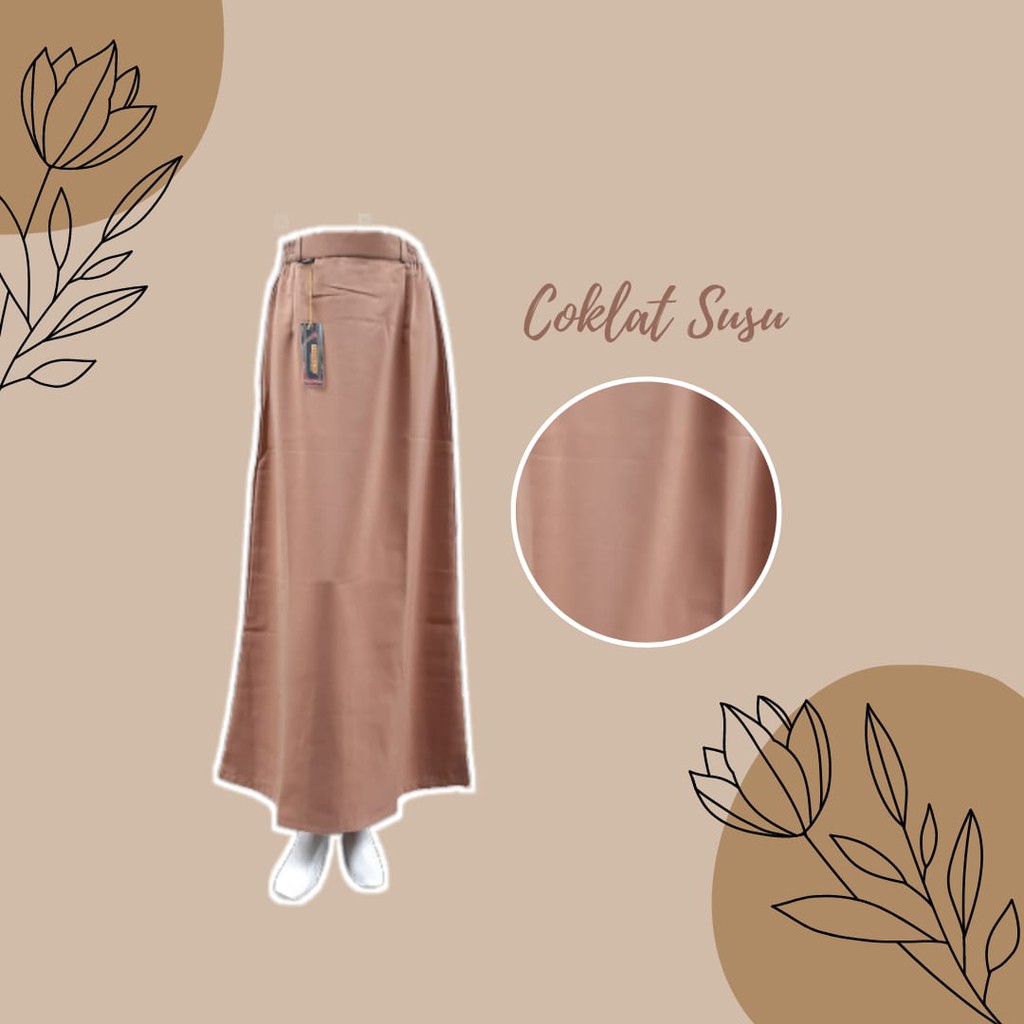 Rok wanita polos panjang kerja kantor A line kurnia ys