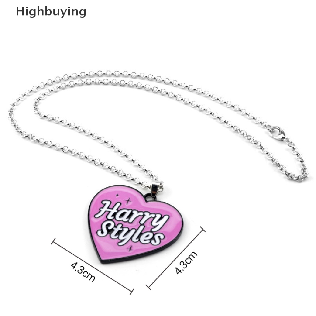 Kalung Rantai Choker Liontin Hati Warna Pink Gaya Harry styles Untuk Wanita Glory