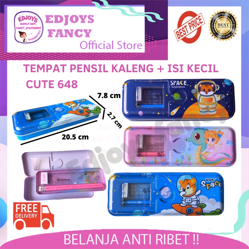 

XiaolingjingTempat pensil kotak pensil pencil case anak aesthetic kaleng paket komplit isi paket alat tulis komplit aesthetic unik karakter lucu Mermaid Dinosaurus Space cute 648
