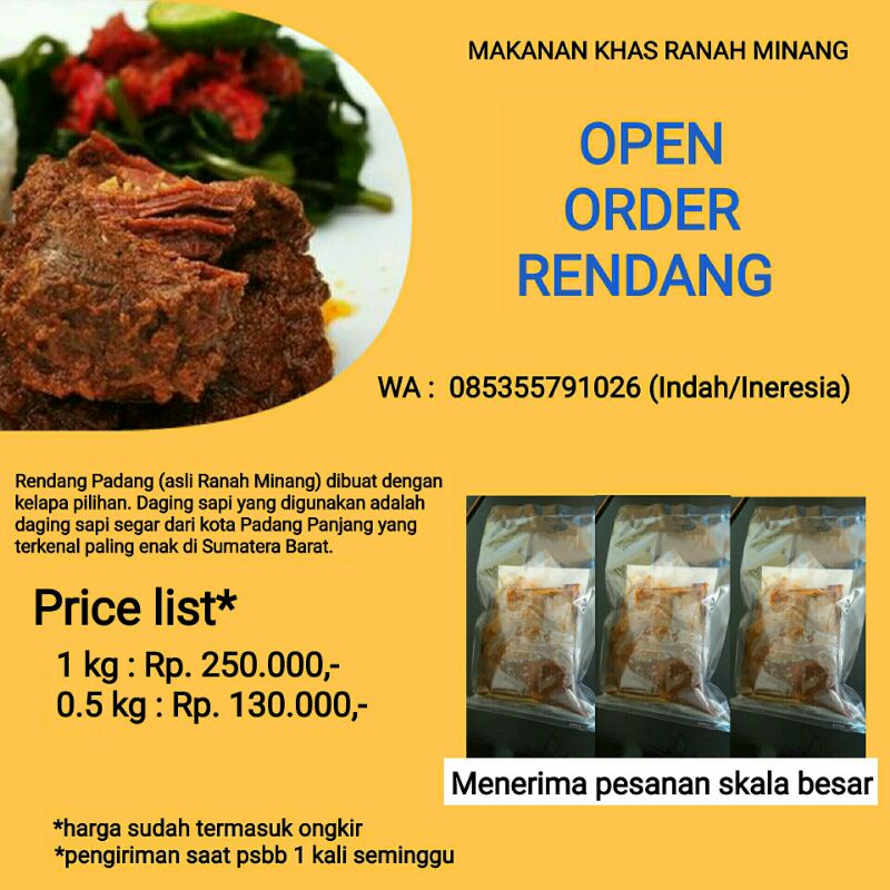 

Rendang asli Minang / Rendang Sapi