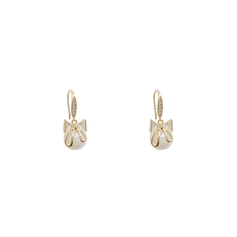 Anting Kait Gantung Bahan Sterling silver 925 Desain Mermaid Hias Mutiara Gaya Mewah Untuk Wanita