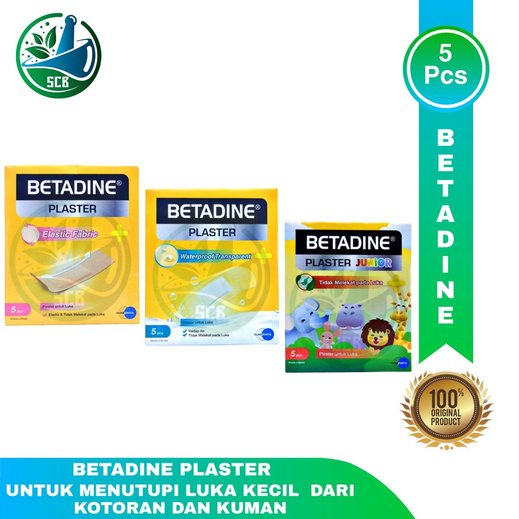 Betadine Plaster  All Varian - Isi 5 Plaster