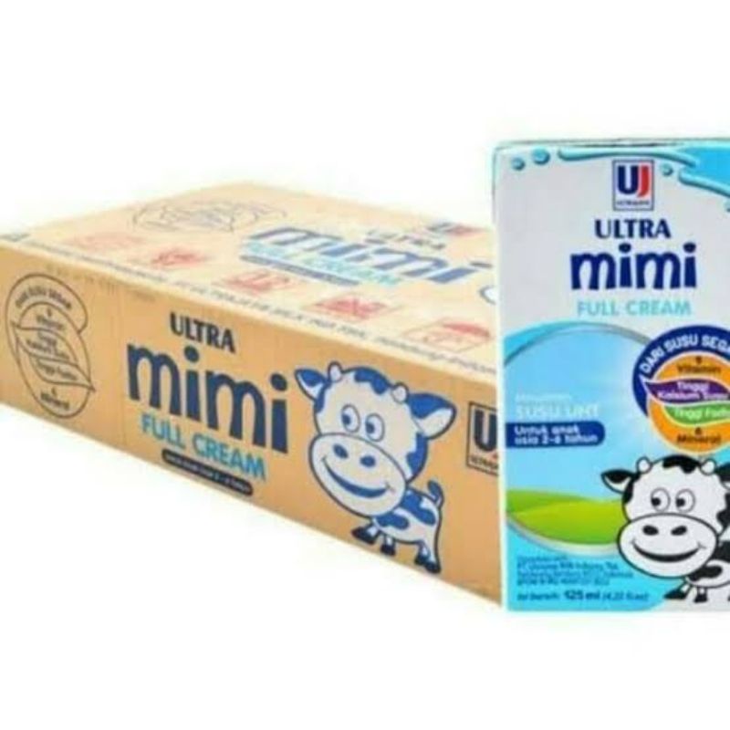

susu Ultra mini Full Cream ukuran125ml Grosir 1cartoon40 pcs