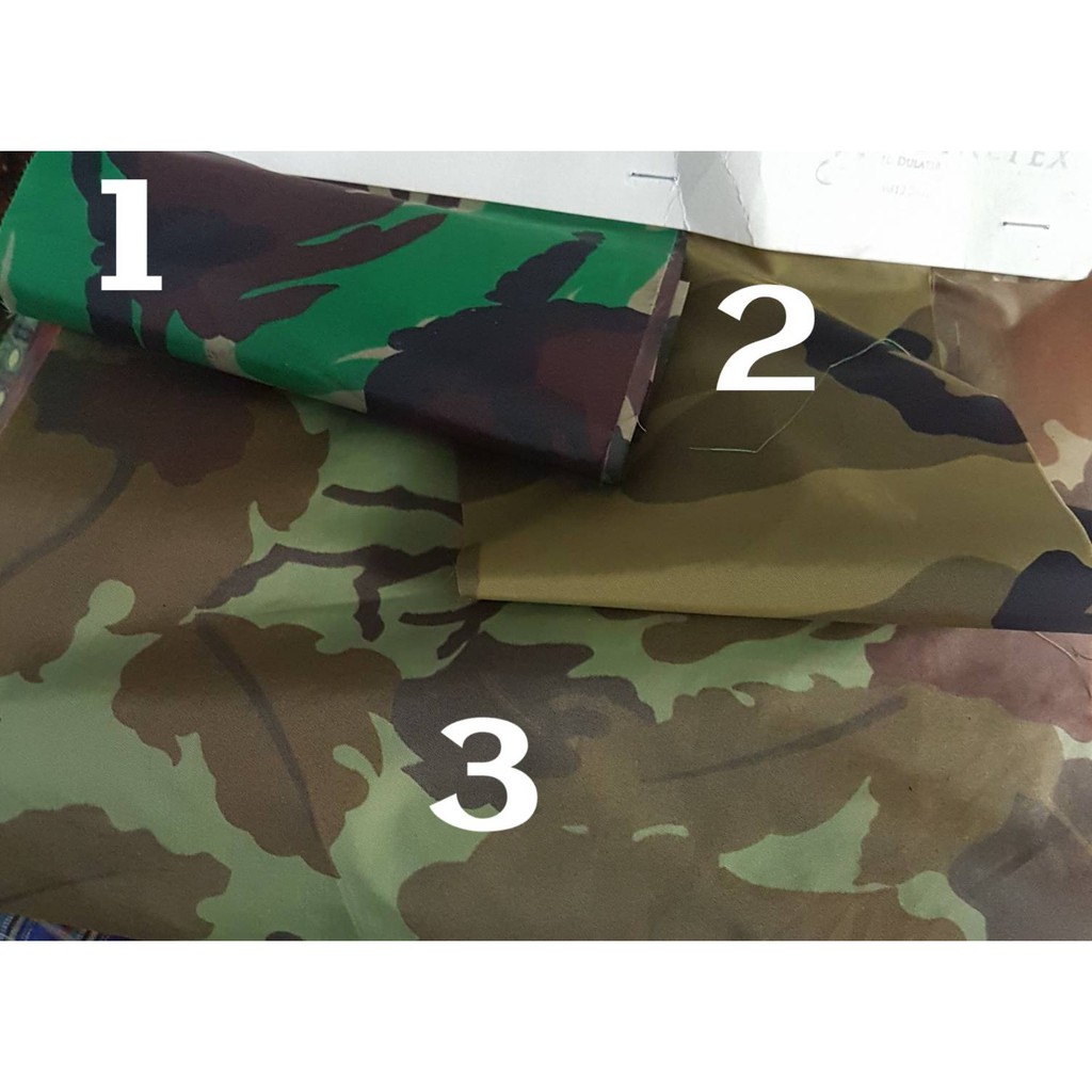 Bahan Kain Loreng  Army Abri  TNI Parasit waterproof anti 