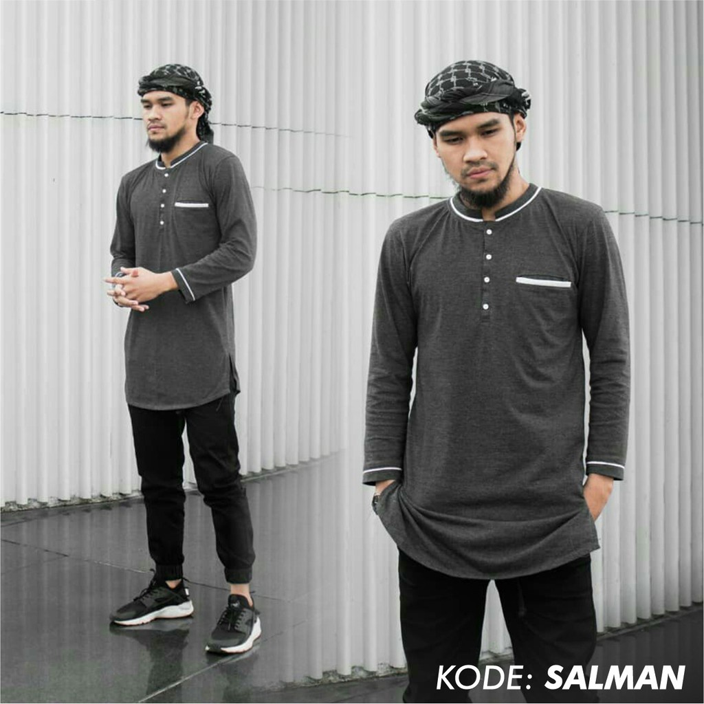 GOOD MADE - Baju Koko Kurta kaos Pakistan Lengan Panjang Premium Catton Adem Baju Muslim Pria | COD