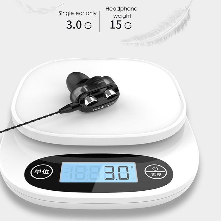 [NGD.14Sp21ᴵ] Headset 4D Bass Double Speaker Stereo 3.5MM Wired Head Phone Murah Dual Drive with Mic