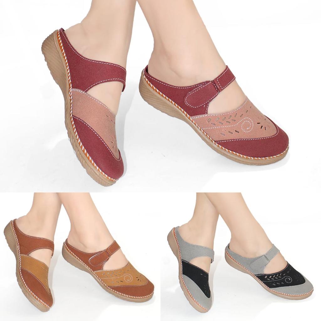 Sepatu Sandal Wanita Tali Selop Casual Mules Murah Terbaru