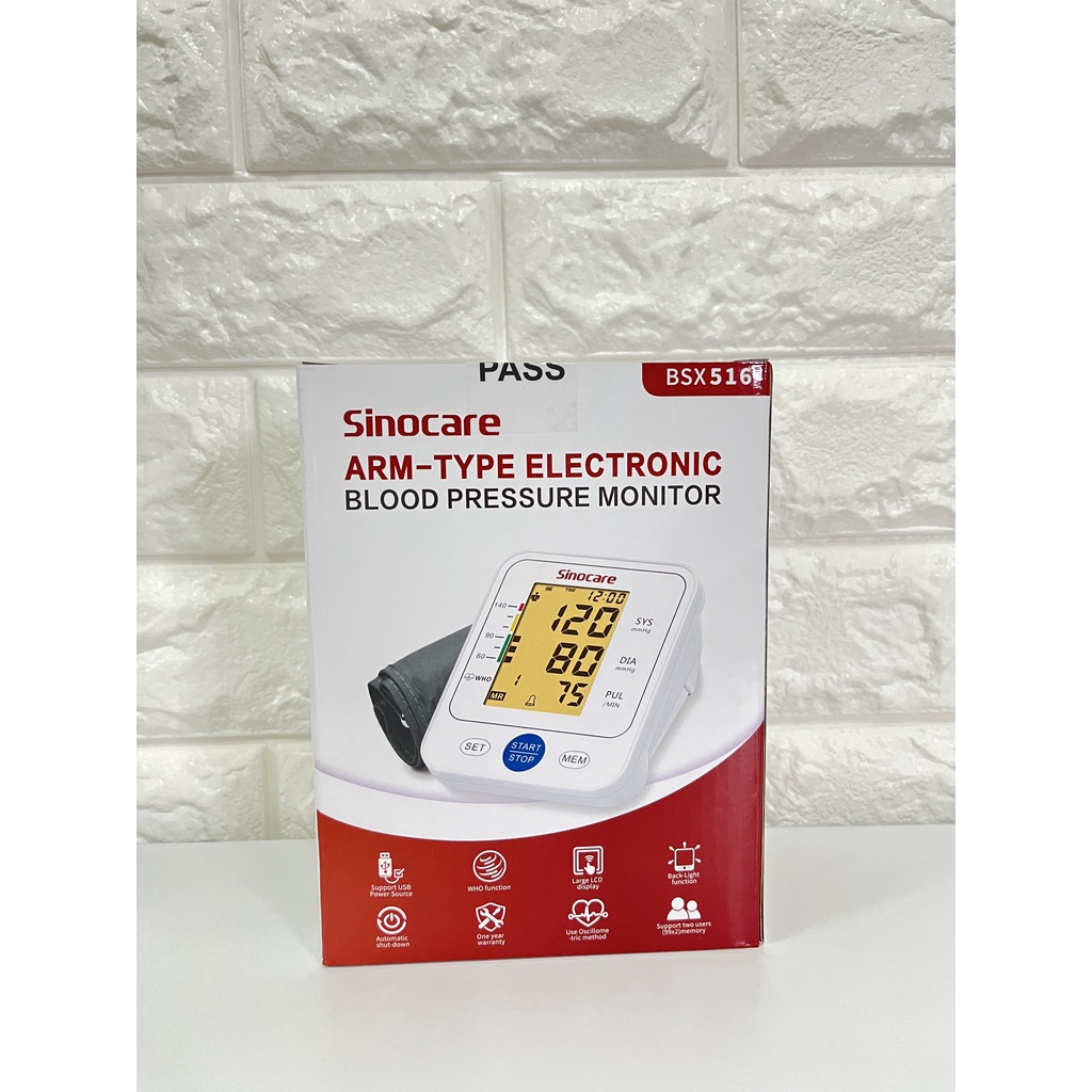 Tensimeter Digital Sinocare BSX 516 / Tensimeter Bahasa Indonesia