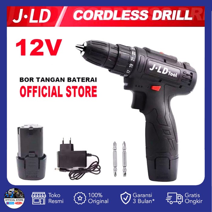 Promo Mesin Bor Baterai Cordless Drill 12V Hyuga by Uchiha Japan
