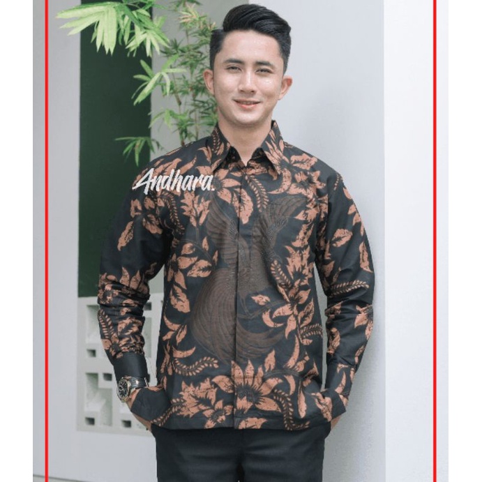 Kemeja Batik Pria Lengan Panjang Modern BAju Batik Pria Lengan Panjang SEKARMANUK 48