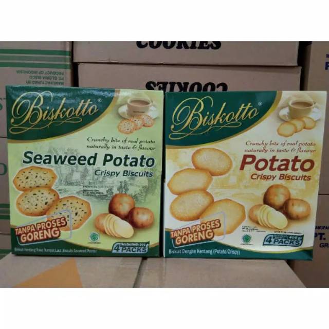 

SEAWEED POTATO 400gram BOX KARTON BISKITOP MURAH