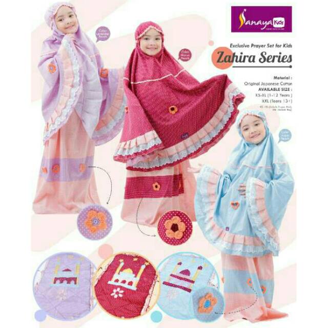 MUKENA ANAK // SANAYA KIDS // MUKENA ZAHIRA