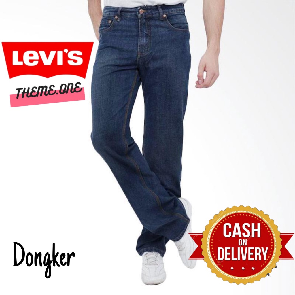 CELANA JEANS PRIA STANDAR DONGKER GARMENT CELANA PANJANG LAKI LAKI REGULER FIT BIRU DONGKER GARMENT CELANA JINS PRIA DONGKER