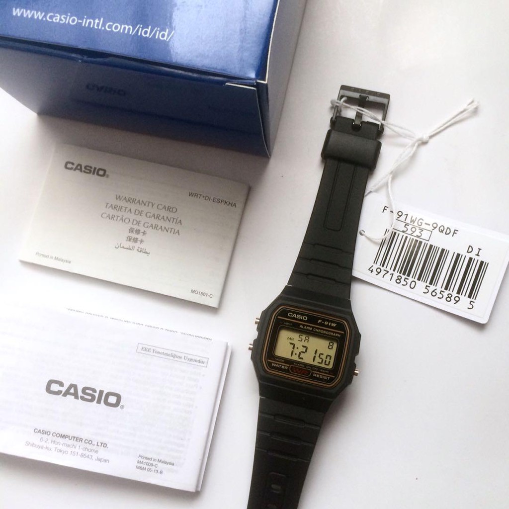 CASIO F 91WG F-91WG ORIGINAL GARANSI RESMI