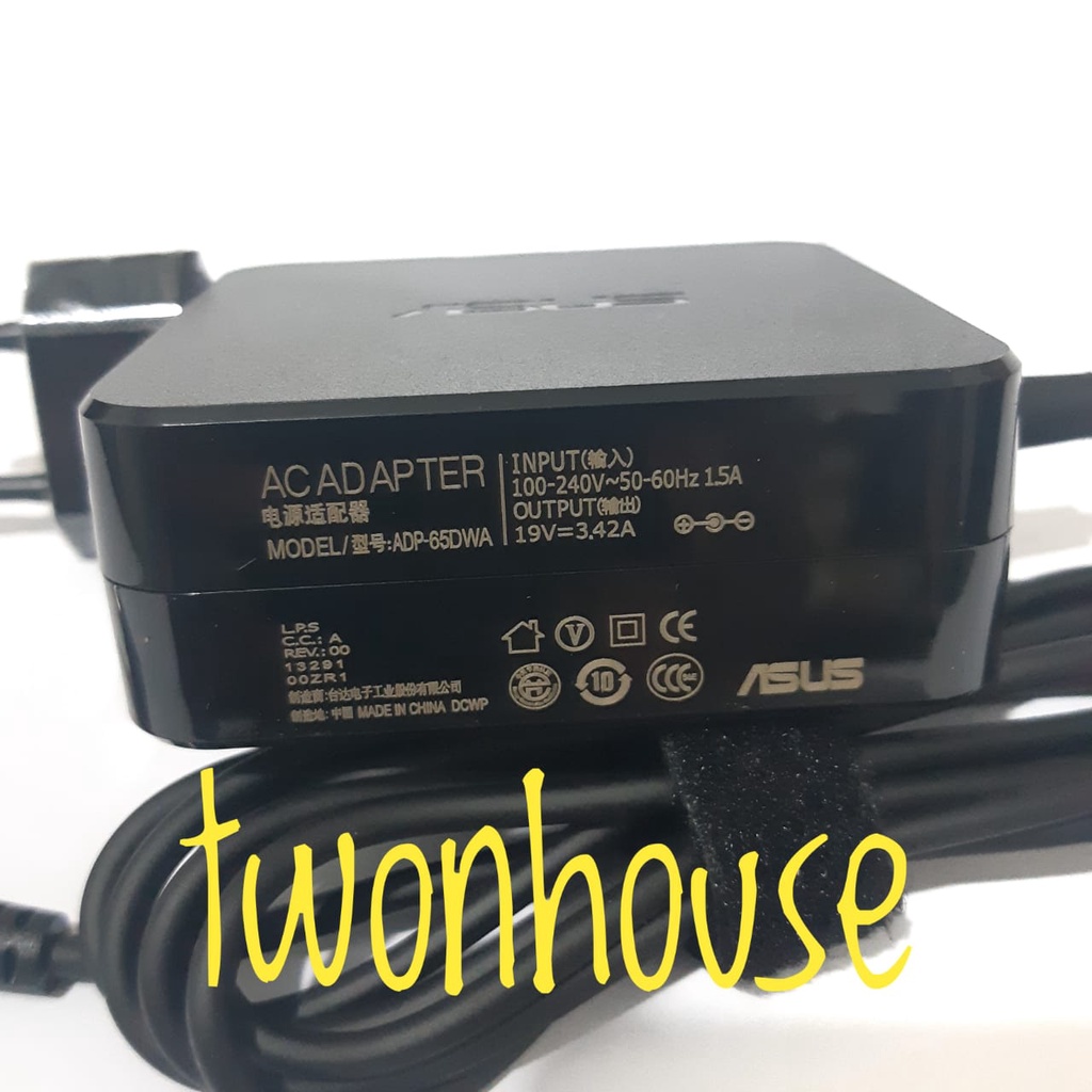 Adaptor Charger Asus A456 A456U A456UR Zenbook UX303 UX32V UX321A 19V 3.42A 4.0x1.35mm