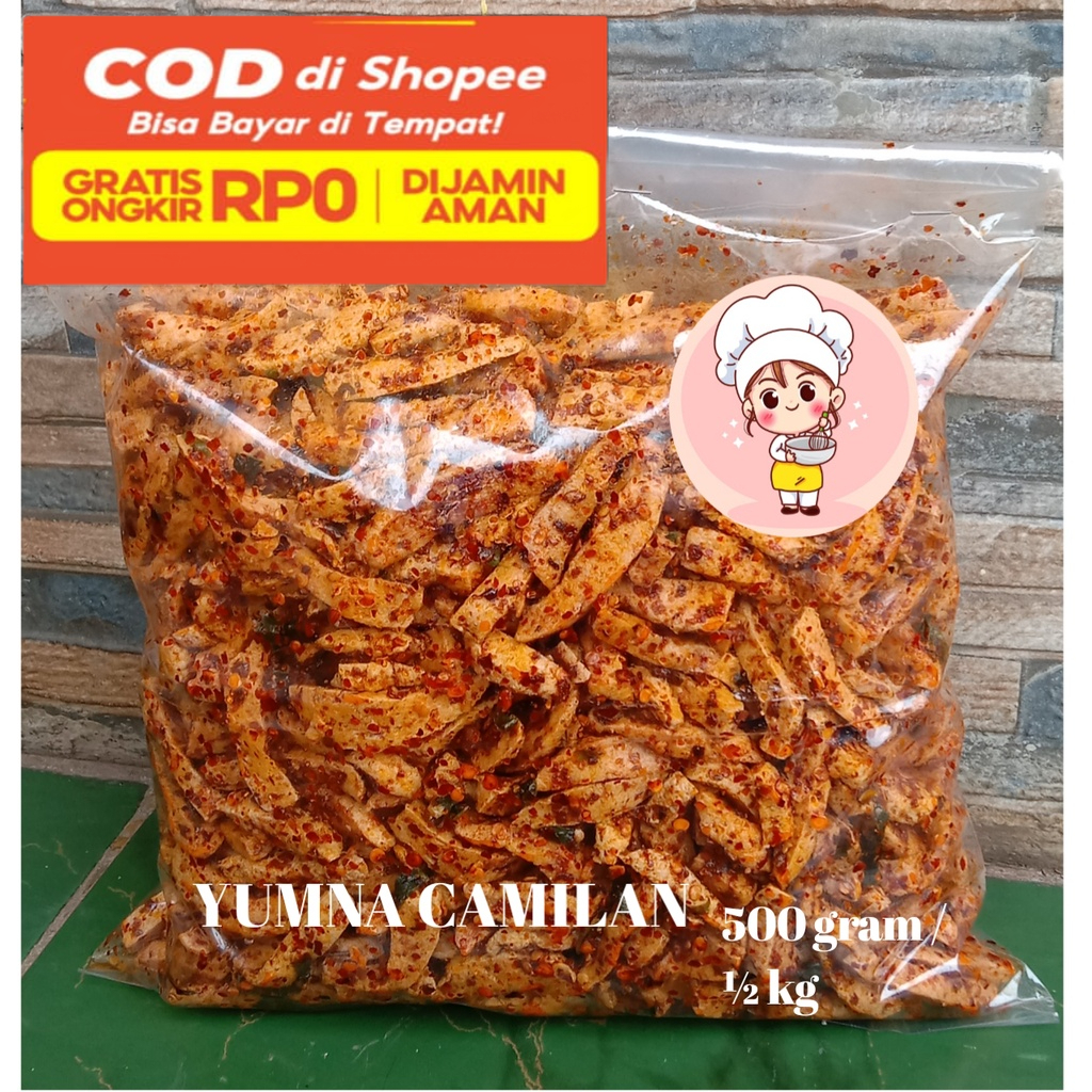 

Basreng pedas daun jeruk isi 500gram