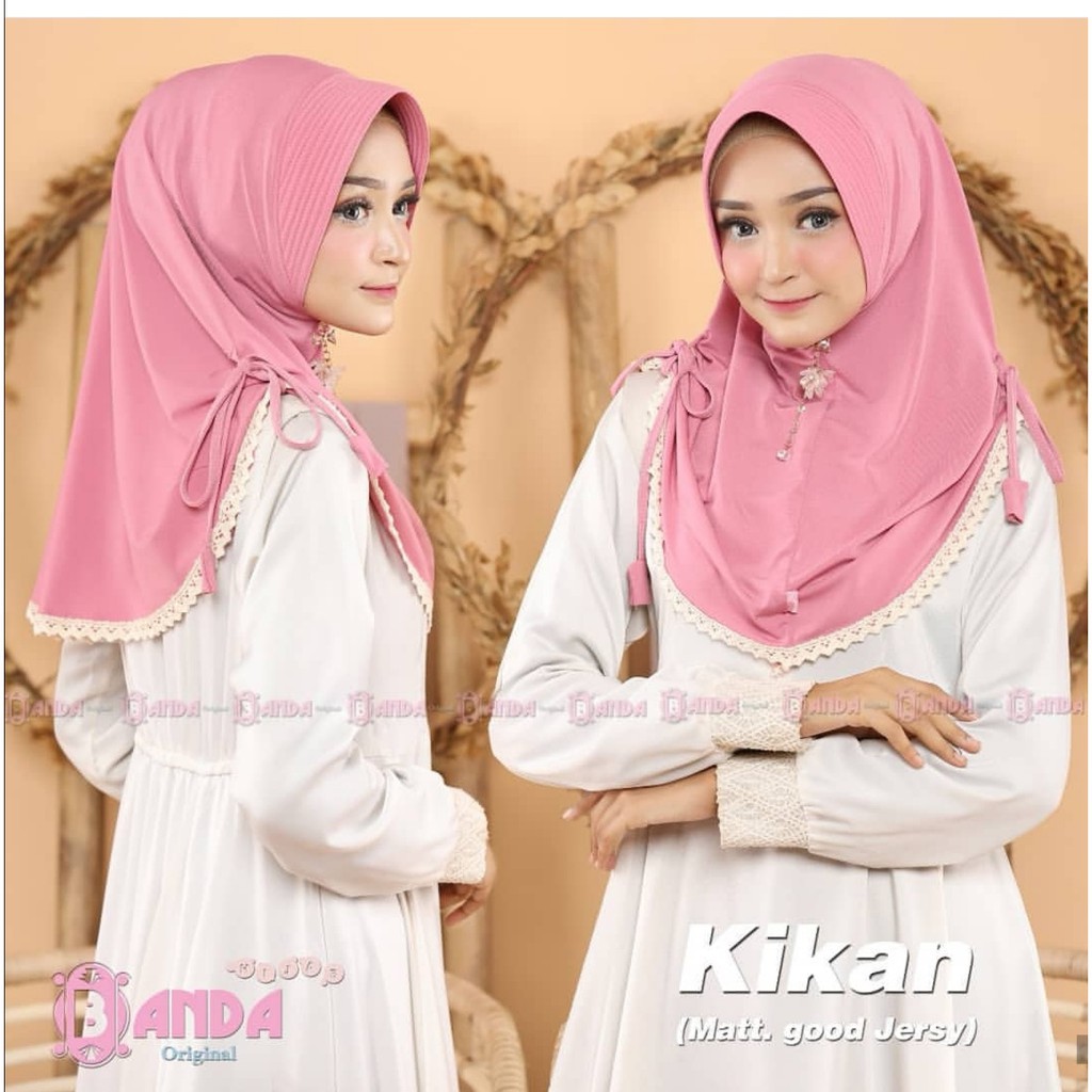 (BISA COD) Jilbab KIKAN RENDA Pet Antem - Kerudung Instan TERBARU DAN KEKINIAN