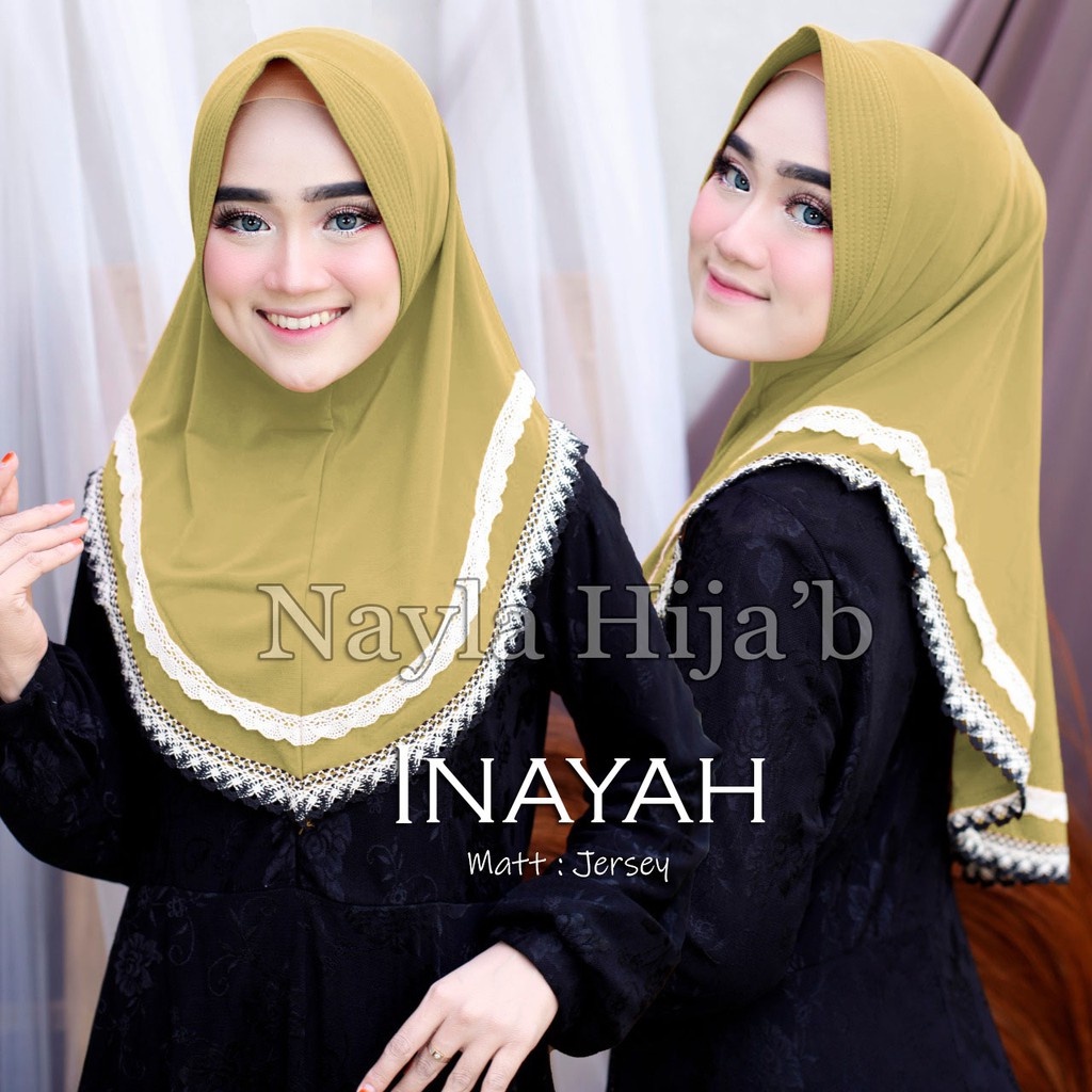 PROMO JILBAB INSTAN JERSEY TERBARU HIJAB BERGO  INAYAH NAYLA HIJAB