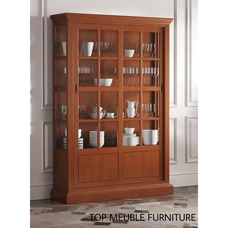 Lemari hias minimalis kaca