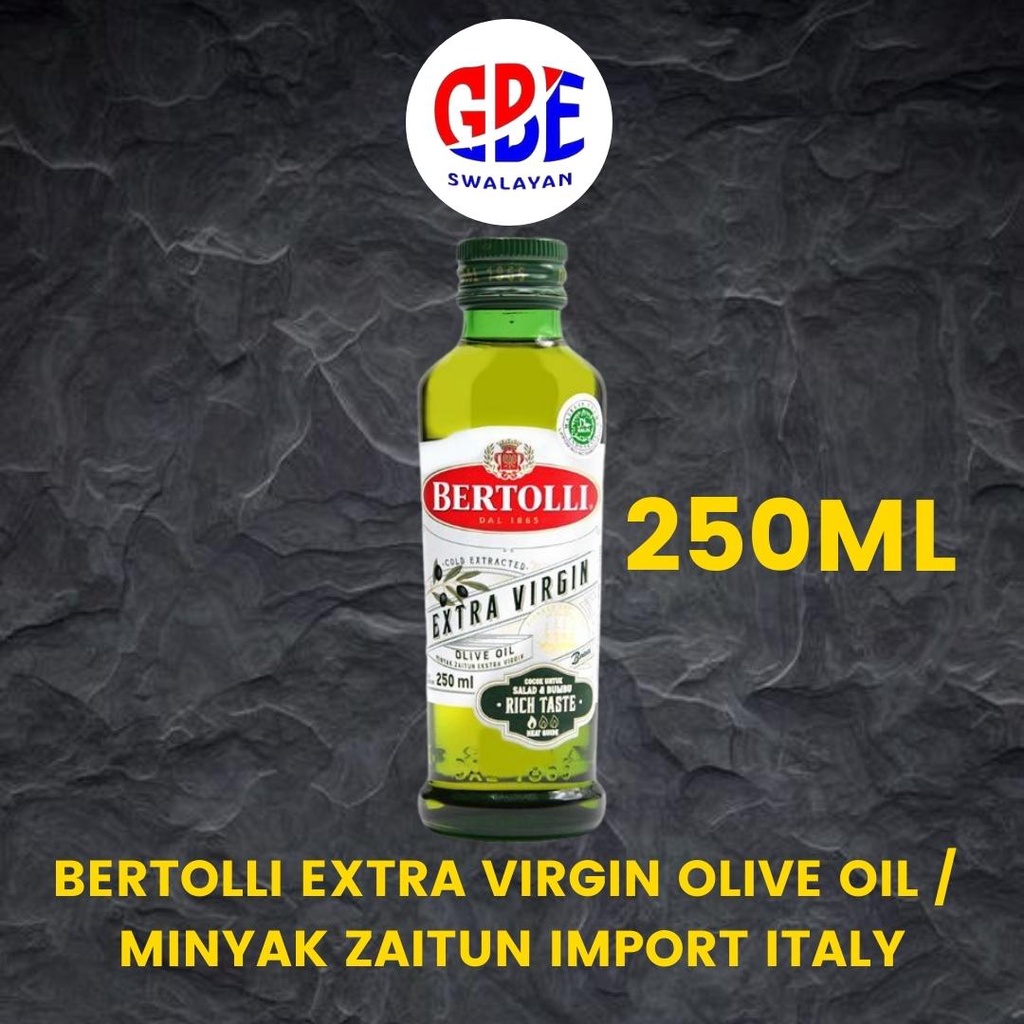 

MINYAK ZAITUN IMPORT ITALY BERTOLLI EXTRA VIRGIN OLIVE OIL 250ML