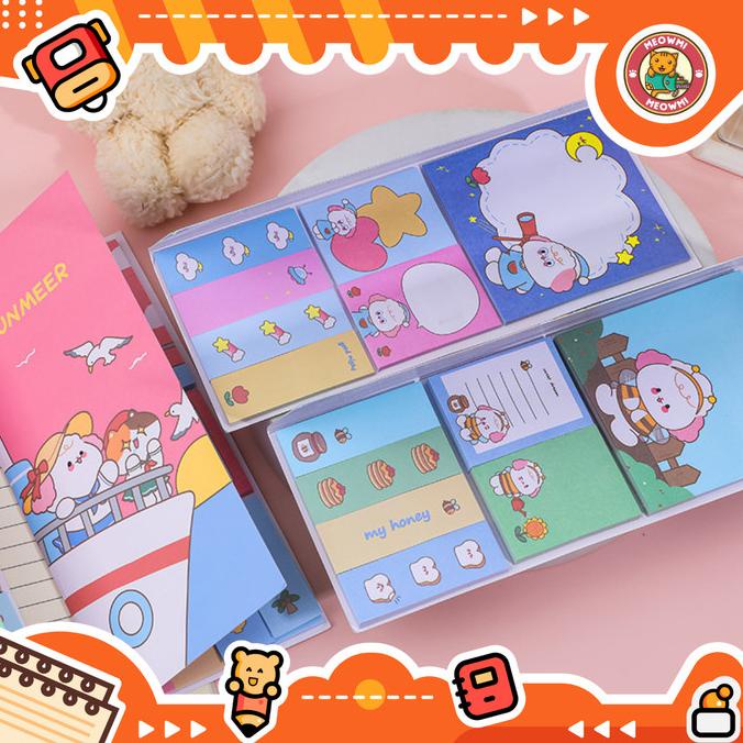 

langsung order saja] Sticky Notes Set Motif Lucu 7 in 1 Memo Note Tempel MB0103