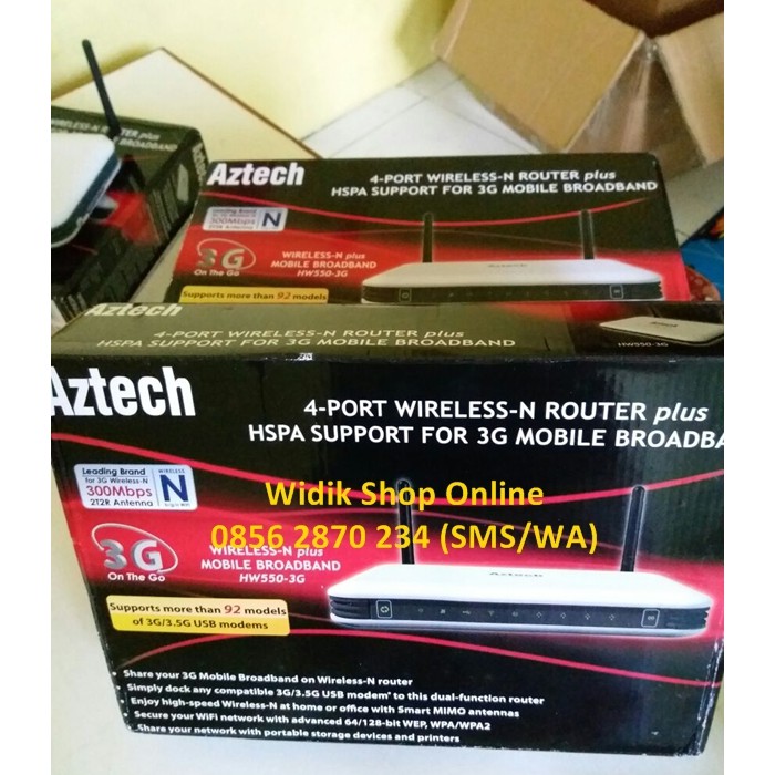 Wifi Router Aztech HW550 Support Modem 4G untuk CCTV, Fly Mulus
