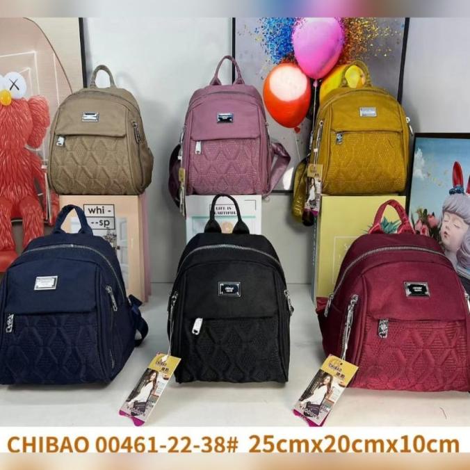 TAS RANSEL WANITA CHIBAO KANVAS BORDIR 5Sleting