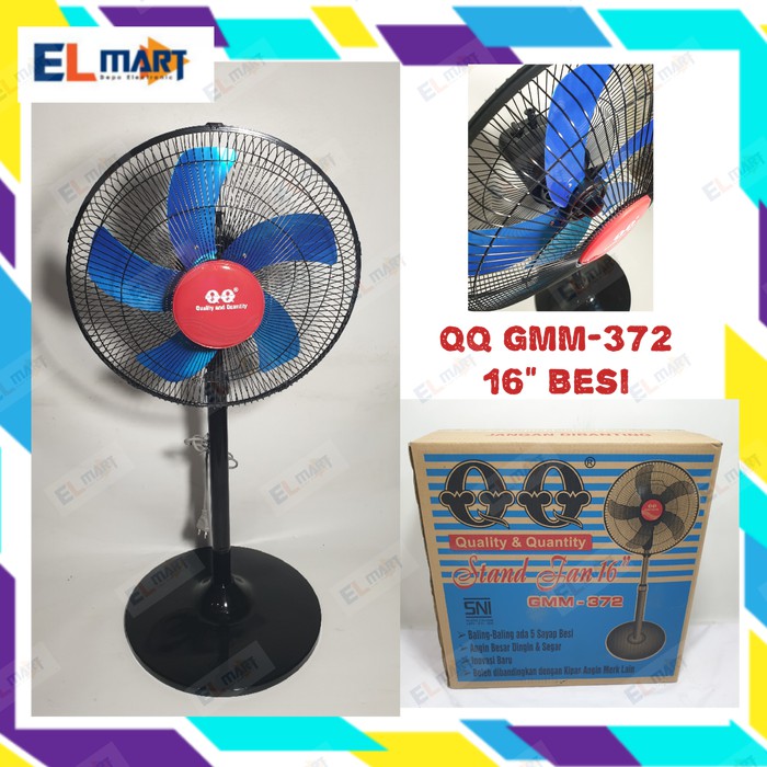 Kipas angin berdiri 16&quot; besi QQ GMM-372 - 16inch stand fan