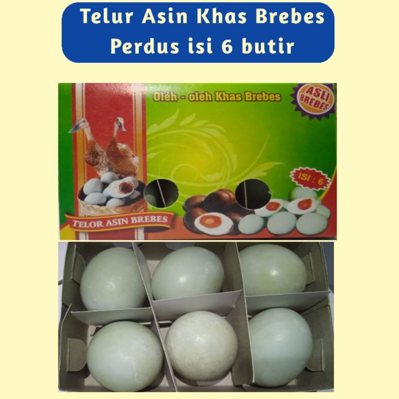 

1 Duz - Telur Asin Masir isi 6 - Panggang - Rebus - Oleh Oleh Khas Slawi Tegal