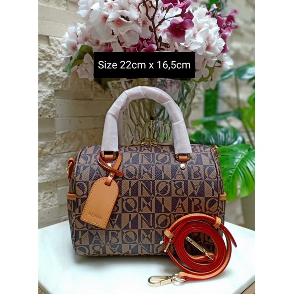 SALE TAS SPEEDY BONIA MONOGRAM SMALL ORIGINAL 100%