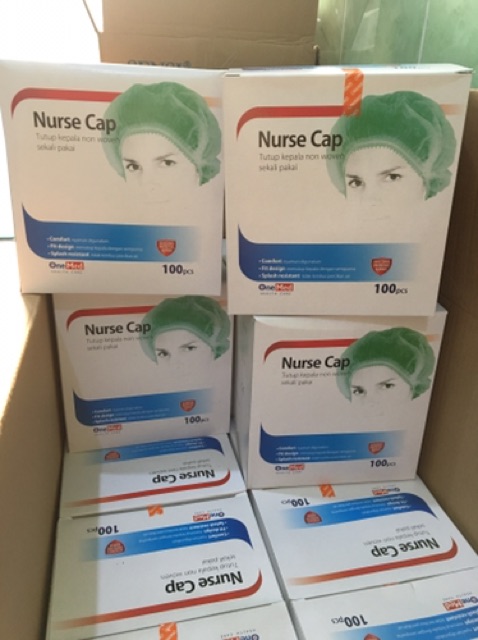 Nurse Cap Onemed Penutup Kepala Onemed isi 100 Hair Net Hair Cap