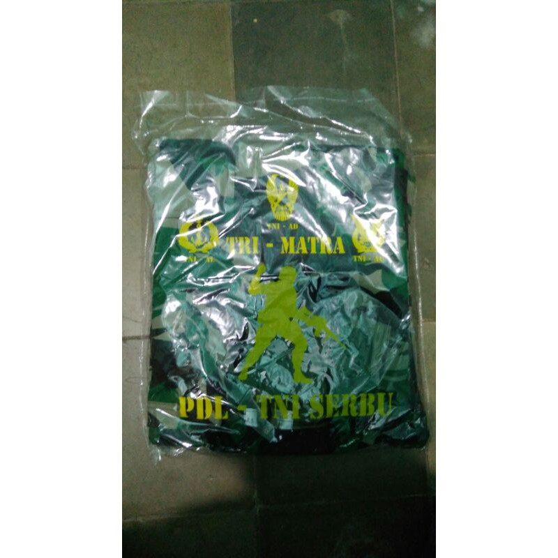 Baju PDL TNI Serbu Trimatra Velbed Platinum/Wool/Daun talas