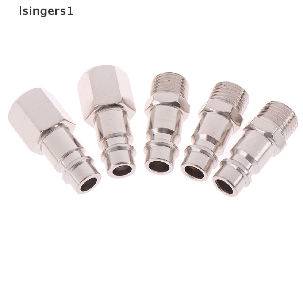 (lsingers1) 5pcs Konektor Kompresor Udara 1 / 4 &quot;bsp femal / male quick release