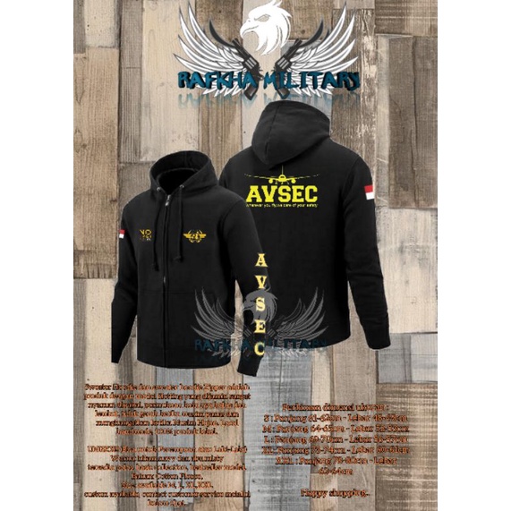 sweater hoodie ziper avsec/ sweater avsec