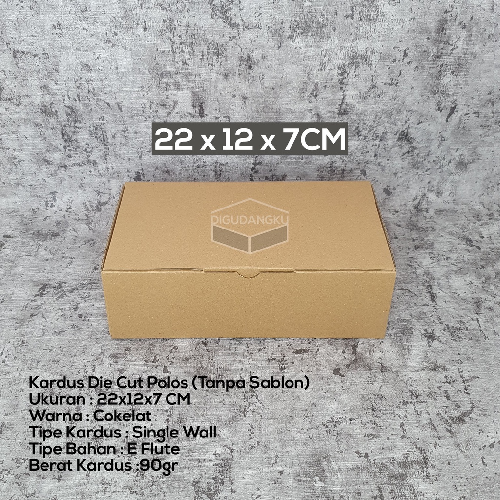 

PAKET Kardus Die Cut Box 22x12x7 cm (Isi 10) | Kotak Kado / Kotak Hampers Box Packaging Model Pizza Box Digudangku