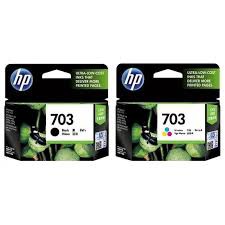 Tinta printer hp 703 black & tricolor original Hitam &Warna Murah