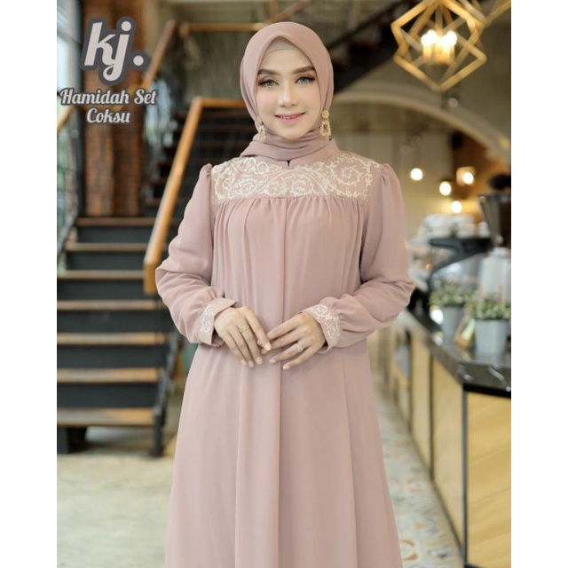 GAMIS CERUTY HAMIDAH  SET//GAMIS DEWASA/GAMIS BURKAT